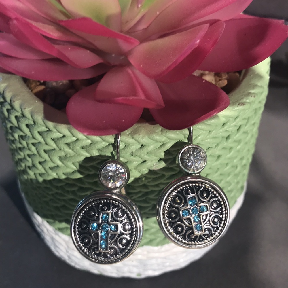 Gingersnap Inspired Cross Earrings